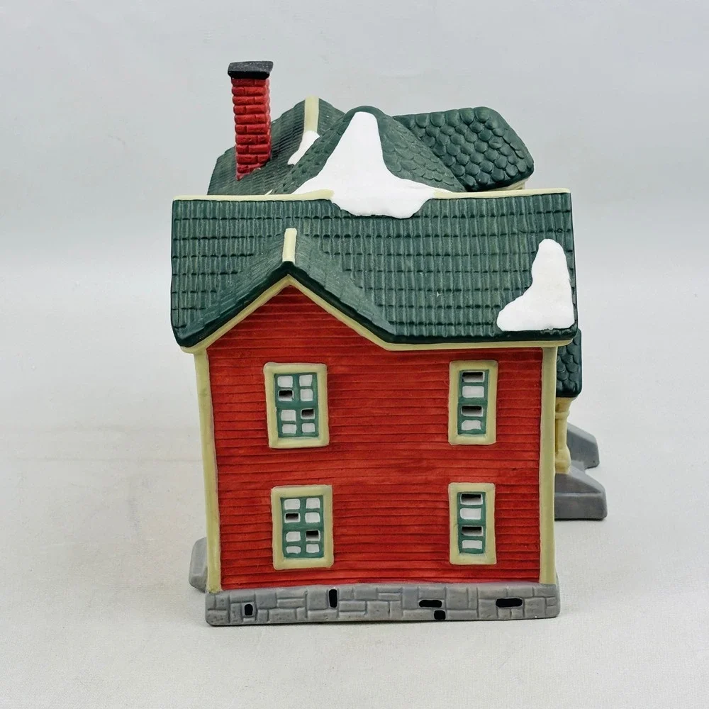 Copperfield Keepsake Porcelain‎ Lighted House Christmas Village Victorian Red